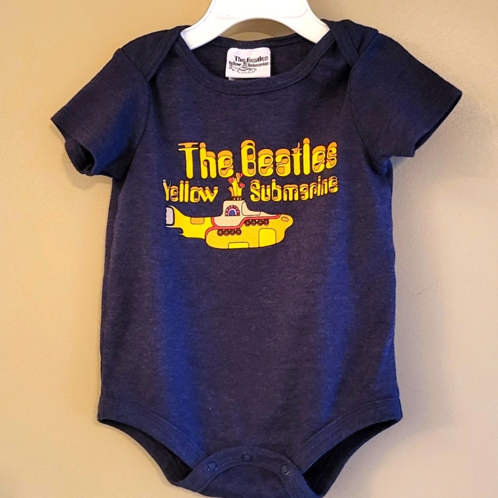 The Beatles "Yellow Submarine" navy short sleeve onesie/bodysuit